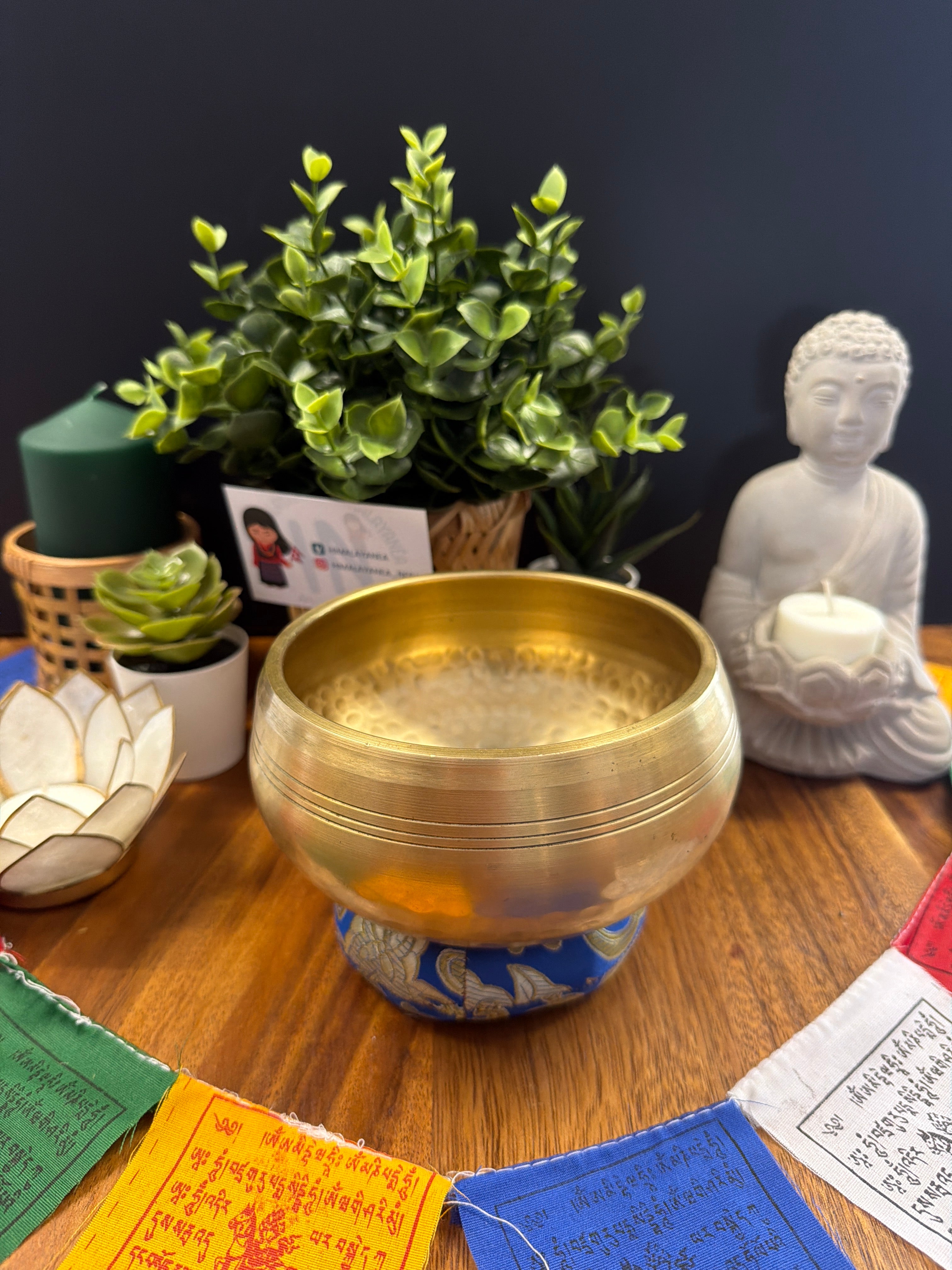 Bol chantant tibétain - DO 537 Hz - Chakra Coeur - 14 cm