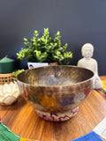 Bol chantant tibétain artisanal - LA 449 Hz - Chakra Troisième Oeil - 20 cm