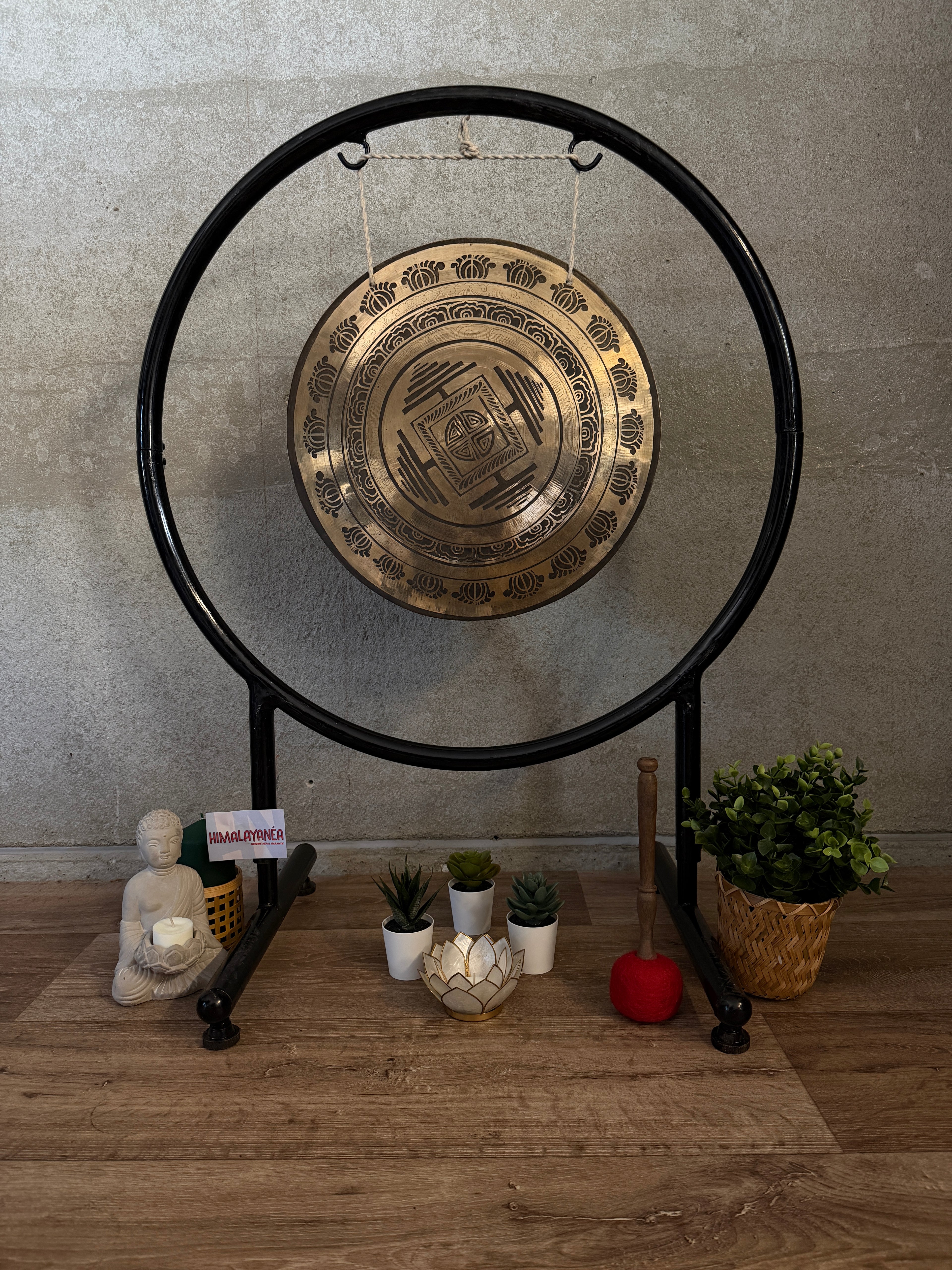 Gong Népalais 40 cm avec support et maillet